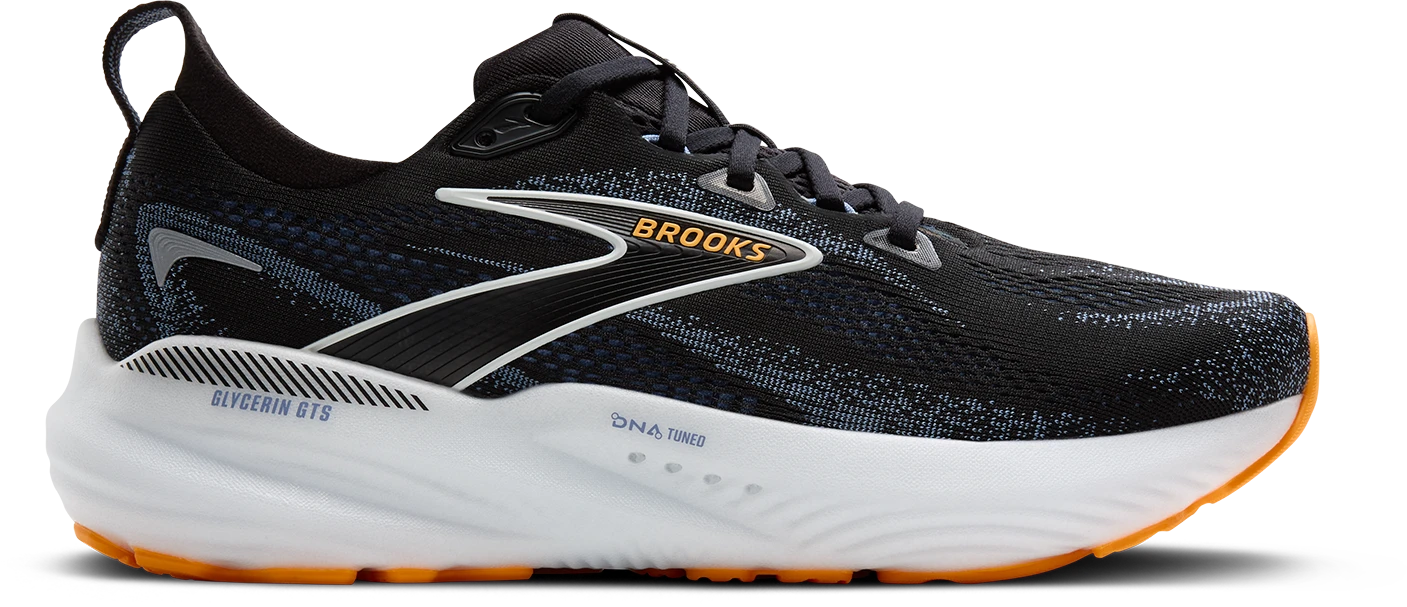 BROOKS Men's Glycerin GTS 22 WIDE (013 - Black/Country Blue/Orange Pop) 3 BROOKS Men's Glycerin GTS 22 WIDE (013 - Black/Country Blue/Orange Pop)