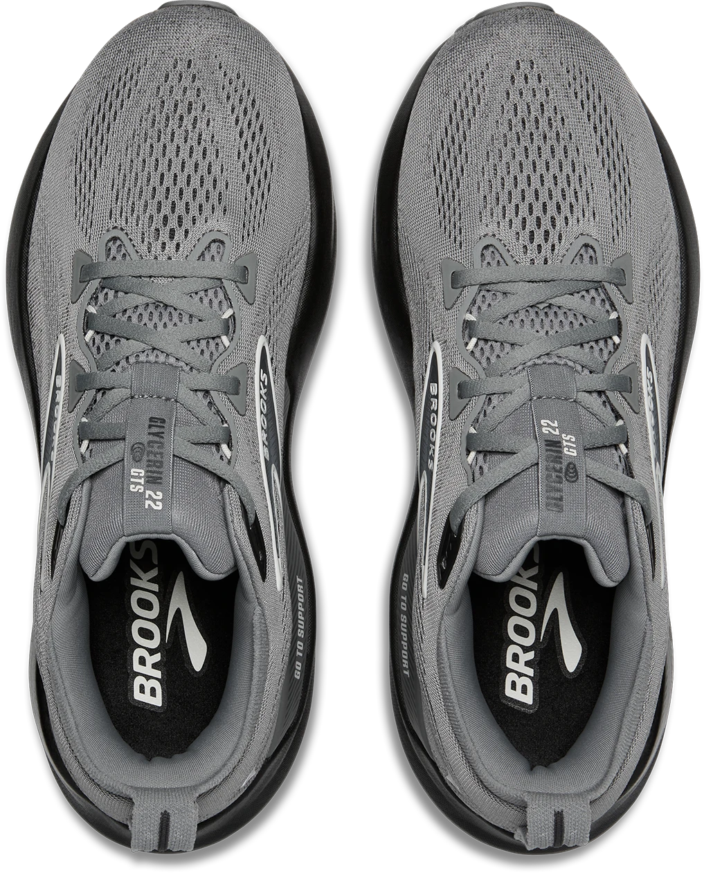 BROOKS Men's Glycerin GTS 22 (078 - Primer Gray/Ebony/Bluewash) 6 BROOKS Men's Glycerin GTS 22 (078 - Primer Gray/Ebony/Bluewash) - Image 4