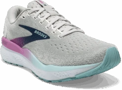 BROOKS Women's Ghost 16 WIDE (175 - White/Grey/Estate Blue) -FastStride Gear 120407 175 A Ghost 16 5f54f0ce 9761 41ca b26e dc9bffe9931f