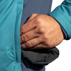 BROOKS Men's Shield Hybrid Jacket 3.0 (418 - Storm Blue/Blue Slate) 13 BROOKS Men's Shield Hybrid Jacket 3.0 (418 - Storm Blue/Blue Slate) -FastStride Gear 211524 418 D1 Shield Hybrid Jacket 3