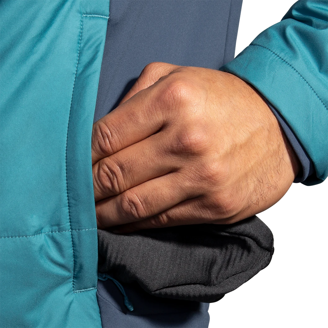 BROOKS Men's Shield Hybrid Jacket 3.0 (418 - Storm Blue/Blue Slate) 6 BROOKS Men's Shield Hybrid Jacket 3.0 (418 - Storm Blue/Blue Slate) - Image 4