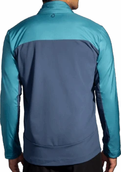 BROOKS Men's Shield Hybrid Jacket 3.0 (418 - Storm Blue/Blue Slate) 12 BROOKS Men's Shield Hybrid Jacket 3.0 (418 - Storm Blue/Blue Slate) -FastStride Gear 211524 418 MB Shield Hybrid Jacket 3