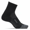 Feetures Merino 10 Cushion Quarter (Charcoal) -FastStride Gear 50E7B10F 3E42 4C6B 9B7F 99C90FB73060