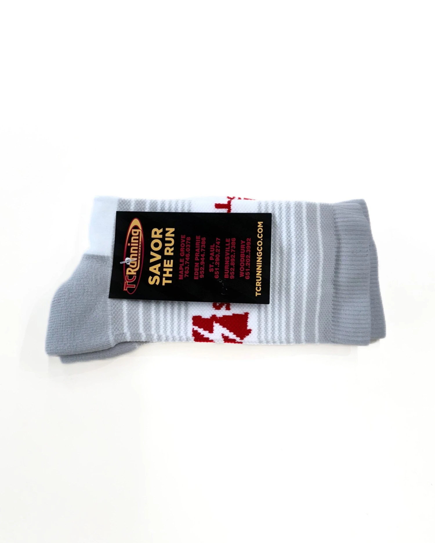 TCRC Custom Crew Socks (Grey/Red) 6 TCRC Custom Crew Socks (Grey/Red) - Image 4