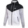 Nike Men's Windrunner Hooded Training Windbreaker (012 - Team Black/Team White/Wolf Grey/White) -FastStride Gear AURORA CU9474 012 PHSFH001 2000