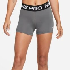 Nike Women's Pro 3" Shorts (068 - Iron Grey/Black/White)