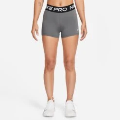 Nike Women's Pro 3" Shorts (068 - Iron Grey/Black/White) -FastStride Gear AURORA CZ9857 068 PHSFM001 2000