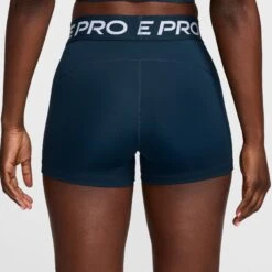 Nike Women's Pro 3" Shorts (478 - Armory Navy/White) 11 Nike Women's Pro 3" Shorts (478 - Armory Navy/White) -FastStride Gear AURORA CZ9857 478 PHSYM001 2000