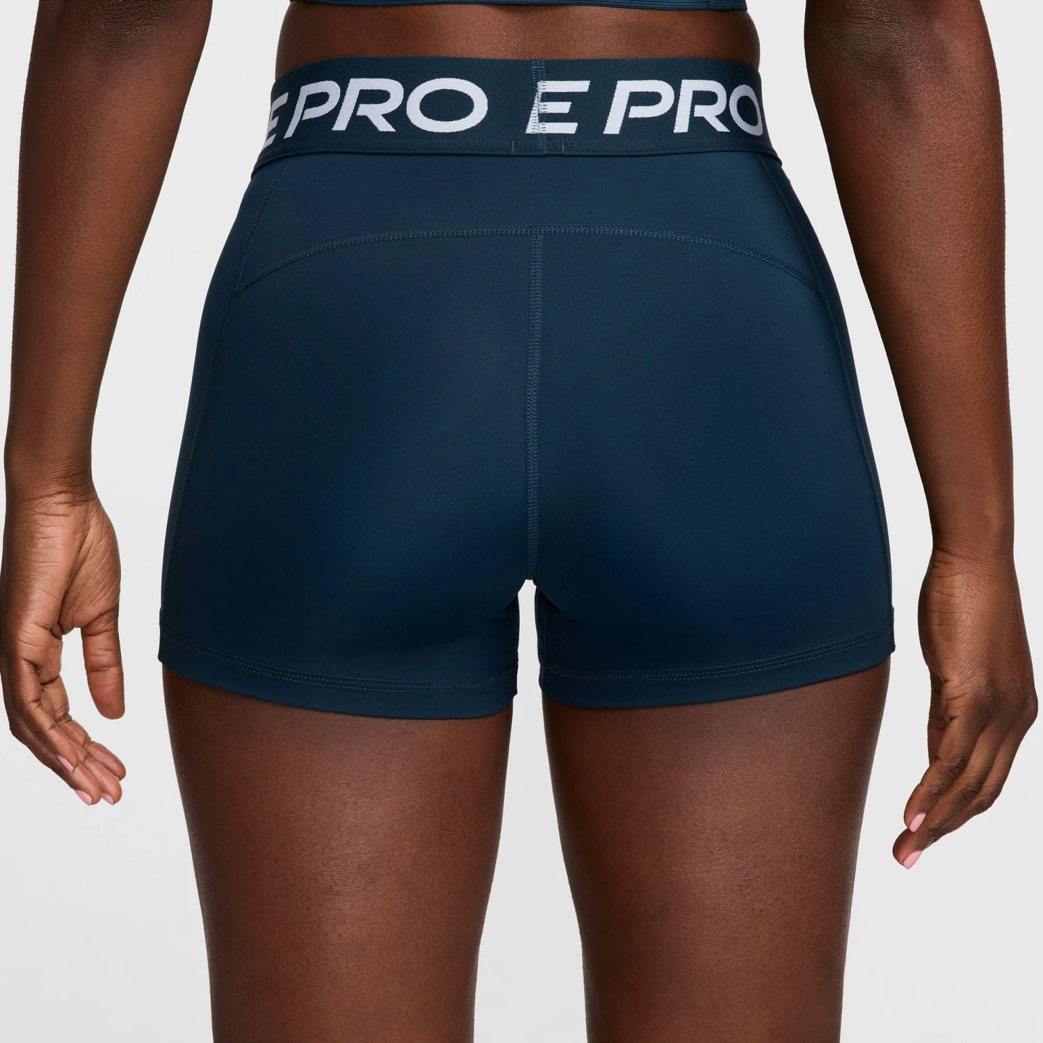 Nike Women's Pro 3" Shorts (478 - Armory Navy/White) 5 Nike Women's Pro 3" Shorts (478 - Armory Navy/White) - Image 3