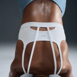 Nike Women's Zenvy Strappy Light-Support Padded Sports Bra (100 - White/PCG3C) -FastStride Gear AURORA DO6608 100 PHSYM003 2000