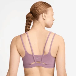 Nike Women's Zenvy Strappy Light-Support Padded Sports Bra (523 - Plum Dust/White) -FastStride Gear AURORA DO6608 523 PHSBM001 2000