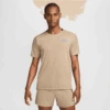 Nike Men's DRI-FIT Trail Solar Chase Short-Sleeve Running Top (247 - Khaki/Black) -FastStride Gear AURORA DV9305 247 PHSFM001 2000