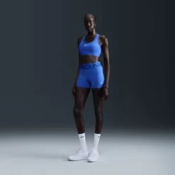 Nike Women’s Swoosh Medium Support Sports Bra (405 - Hyper Royal/White) -FastStride Gear AURORA DX6821 405 PHSFM001 2000