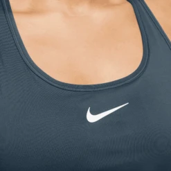 Nike Women’s Swoosh Medium Support Sports Bra (478 - Armor Navy/White) -FastStride Gear AURORA DX6821 478 PHSYM001 2000
