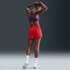 Nike Women’s Swoosh Medium Support Sports Bra (547 - Court Purple/White) -FastStride Gear AURORA DX6821 547 PHSBMG01 2000