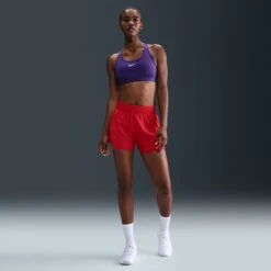 Nike Women’s Swoosh Medium Support Sports Bra (547 - Court Purple/White) -FastStride Gear AURORA DX6821 547 PHSFMG01 2000