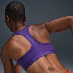 Nike Women’s Swoosh Medium Support Sports Bra (547 - Court Purple/White) -FastStride Gear AURORA DX6821 547 PHSYMG02 2000