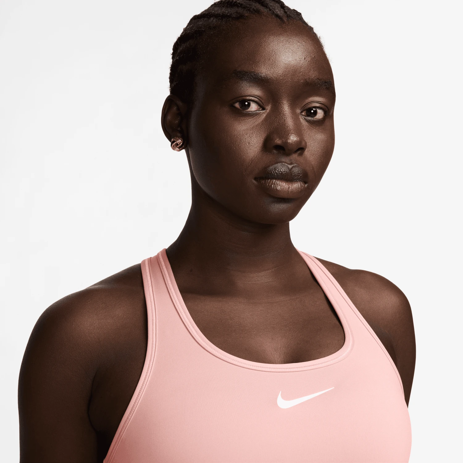 Nike Women’s Swoosh Medium Support Sports Bra (608 - Atmosphere/Atmosphere/White) 4 Nike Women’s Swoosh Medium Support Sports Bra (608 - Atmosphere/Atmosphere/White) - Image 2