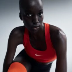 Nike Women’s Swoosh Medium Support Sports Bra (657 - University Red/White) 10 Nike Women’s Swoosh Medium Support Sports Bra (657 - University Red/White) -FastStride Gear AURORA DX6821 657 PHSYM001 2000