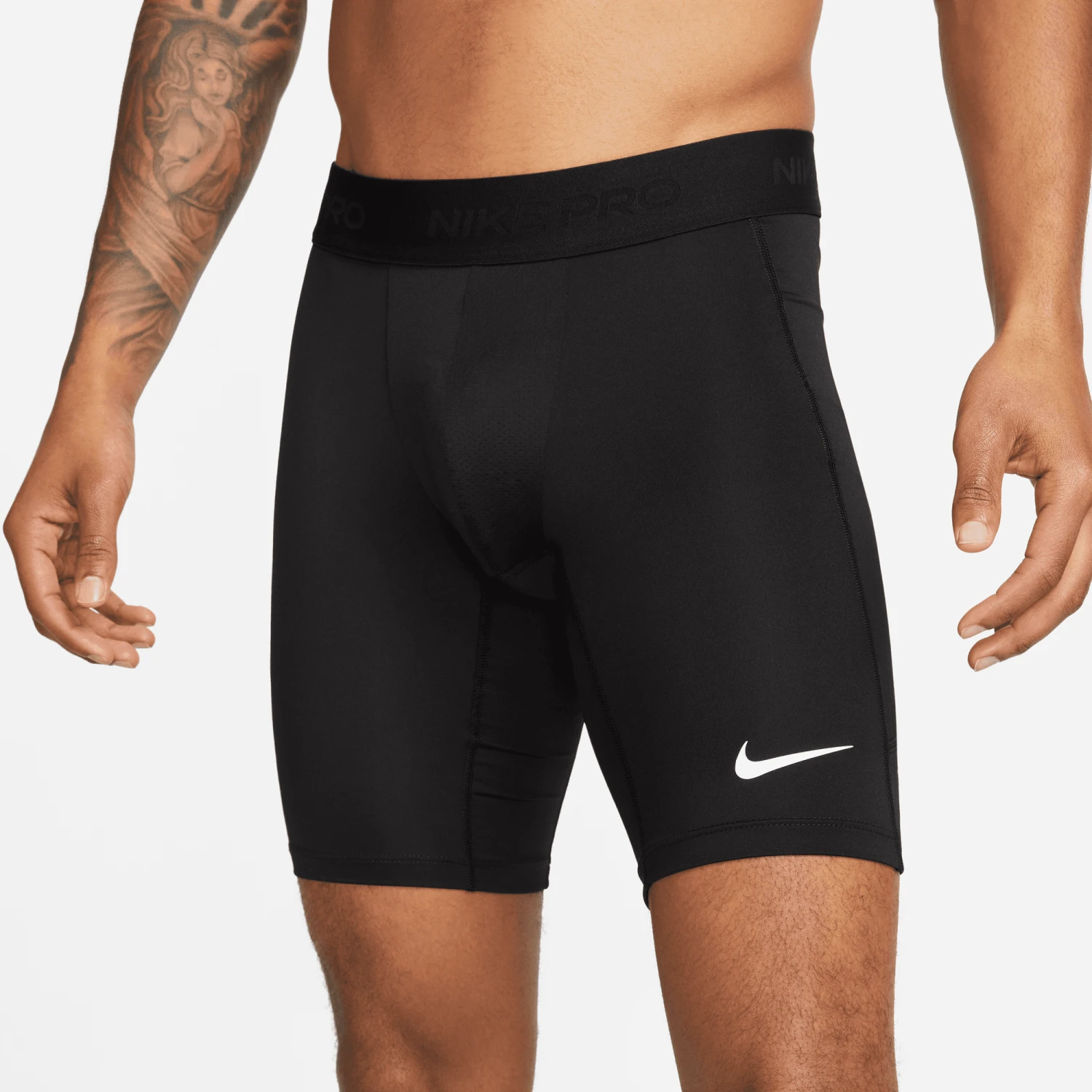 Men's Nike Pro DRI-FIT Fitness Long Shorts (010 - Black) 3 Men's Nike Pro DRI-FIT Fitness Long Shorts (010 - Black)