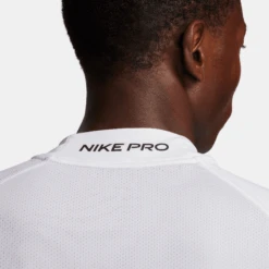 Nike Men's Dri-FIT Warm Long-Sleeve Fitness Mock (100 - White/Black) -FastStride Gear AURORA FB8515 100 PHSYM002 2000