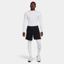 Nike Men's Dri-FIT Warm Long-Sleeve Fitness Mock (100 - White/Black) -FastStride Gear AURORA FB8515 100 PHSYM003 2000