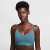 Nike Women's Indy Light Support Padded Adjustable Sports Bra (006 - Smokey Blue) 2 Nike Women's Indy Light Support Padded Adjustable Sports Bra (006 - Smokey Blue) -FastStride Gear AURORA FD1062 006 PHSFM001 2000