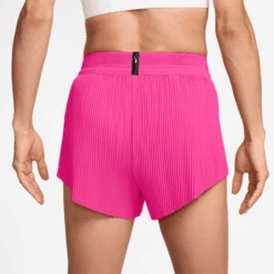 Nike Women's DRI-FIT ADV Aeroswift Mid-Rise Brief-Lined 3" Running Shorts (645 - Hyper Pink/Black) -FastStride Gear AURORA FN2328 645 PHSBM001 2000