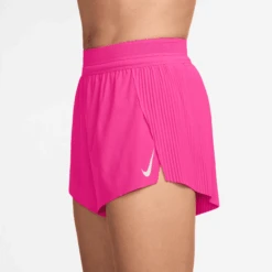Nike Women's DRI-FIT ADV Aeroswift Mid-Rise Brief-Lined 3" Running Shorts (645 - Hyper Pink/Black) -FastStride Gear AURORA FN2328 645 PHSYM001 2000