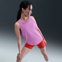 Nike Women's AeroSwift DRI-FIT ADV Running Singlet (532 - Rush Fuchsia/Aster Pink/Green Shock) -FastStride Gear AURORA FN2504 532 PHSYMG03 2000