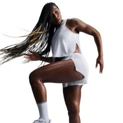 Nike Women's AeroSwift Women's Dri-FIT ADV Cropped Running Tank Top (100 - White/Black) 12 Nike Women's AeroSwift Women's Dri-FIT ADV Cropped Running Tank Top (100 - White/Black) -FastStride Gear AURORA FN2713 100 PHSYM002 2000