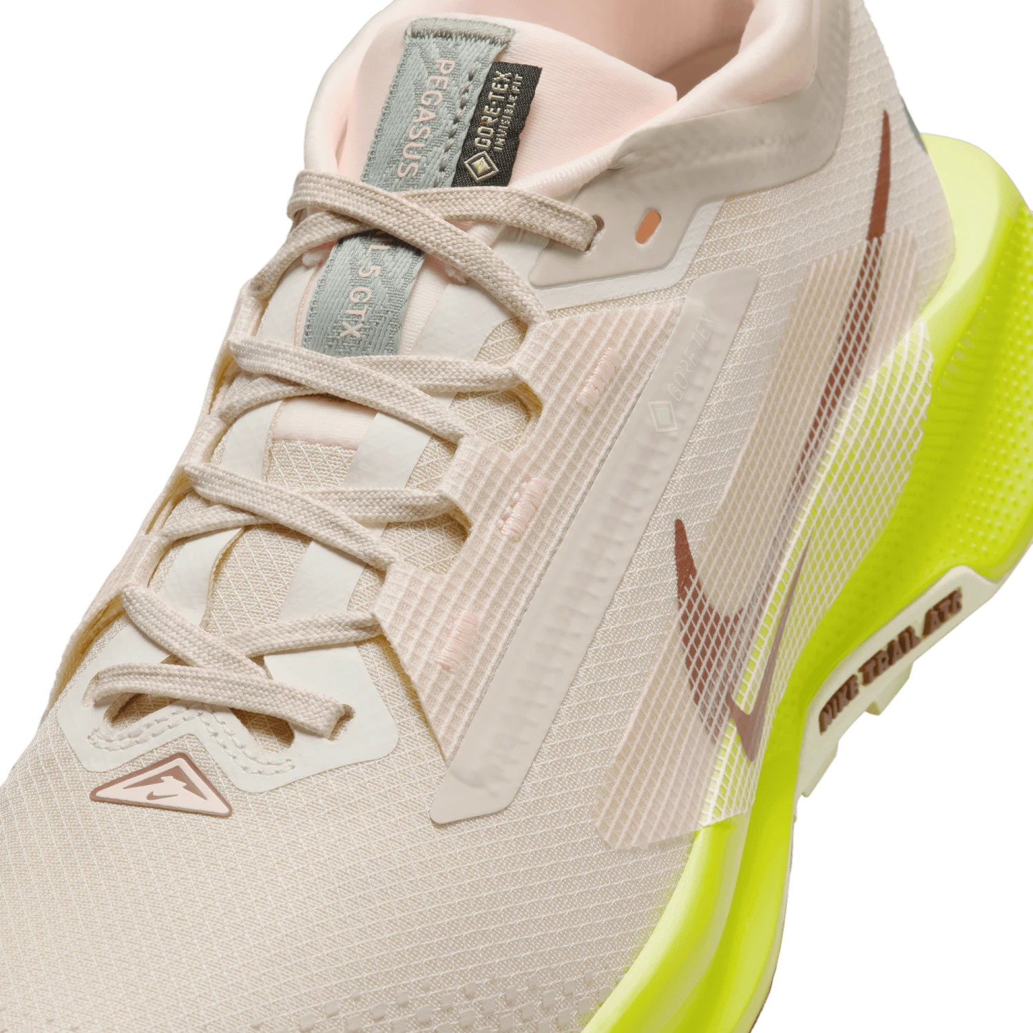 Nike Women’s React Pegasus Trail 5 GORE-TEX (101 - Sanddrift/Dark Pony-Cyber-Life Lime) 7 Nike Women’s React Pegasus Trail 5 GORE-TEX (101 - Sanddrift/Dark Pony-Cyber-Life Lime) - Image 5