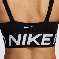 Nike Women's Pro Indy Plunge Women's Medium-Support Padded Sports Bra (010 - Black/White/White) -FastStride Gear AURORA HF7324 010 PHSYM003 2000