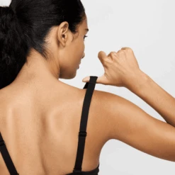 Nike Women's Pro Indy Plunge Women's Medium-Support Padded Sports Bra (010 - Black/White/White) -FastStride Gear AURORA HF7324 010 PHSYM005 2000