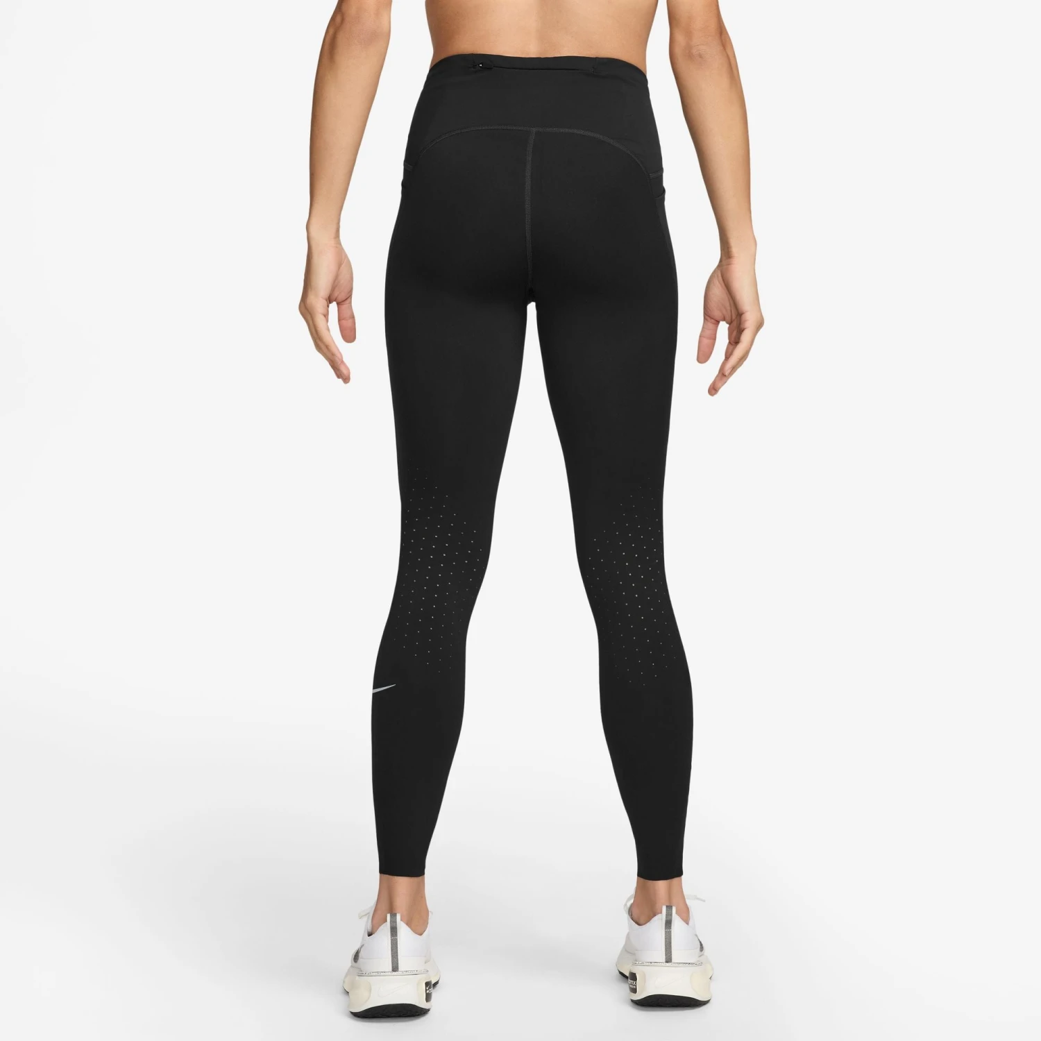 Nike Women's Swift High-Waisted 7/8 Running Leggings With Pockets (010 - Black/Reflective Silver) 4 Nike Women's Swift High-Waisted 7/8 Running Leggings With Pockets (010 - Black/Reflective Silver) - Image 2