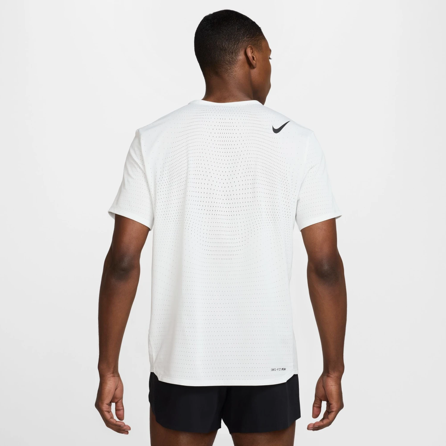 Nike Men's AeroSwift Dri-FIT ADV Short-Sleeve Running Top (121 - Summit White/Black) 4 Nike Men's AeroSwift Dri-FIT ADV Short-Sleeve Running Top (121 - Summit White/Black) - Image 2