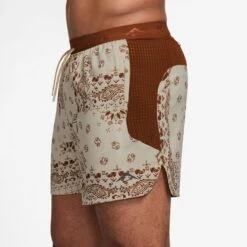 Nike Men's Trail Dri-FIT 6" Brief-Lined Running Shorts (253 - Desert Khaki/Cinnamon//Black) -FastStride Gear AURORA HJ4174 253 PHSYM001 2000