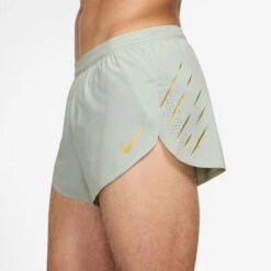 Nike Men's Aeroswift X Jakob Dri-FIT ADV 2" Brief-Lined Running Shorts (034 - Light Silver/Metallic Gold) -FastStride Gear AURORA HQ4197 034 PHSYM001 2000