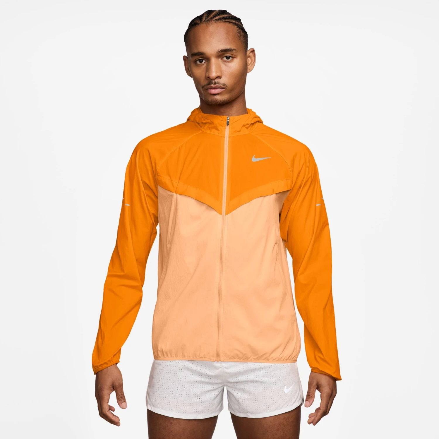Nike Men's Stride Repel UV Running Jacket (873 - Bright Ceramic/Reflective Silver) 3 Nike Men's Stride Repel UV Running Jacket (873 - Bright Ceramic/Reflective Silver)