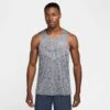 Nike Men's Stride Dri-FIT ADV Running Tank Top (437 - Thunder Blue/Heather/Reflective Silver) -FastStride Gear AURORA HV5210 437 PHSFM001 2000