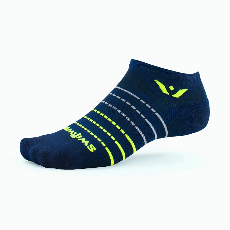ASPIRE ZERO Running Sock (Stripe Navy Neon Yellow) 3 ASPIRE ZERO Running Sock (Stripe Navy Neon Yellow)