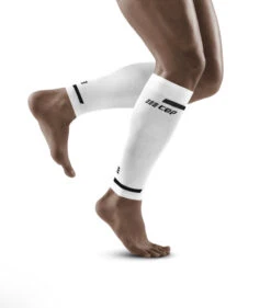 CEP Men's Run 4.0 Compression Calf Sleeve (White)