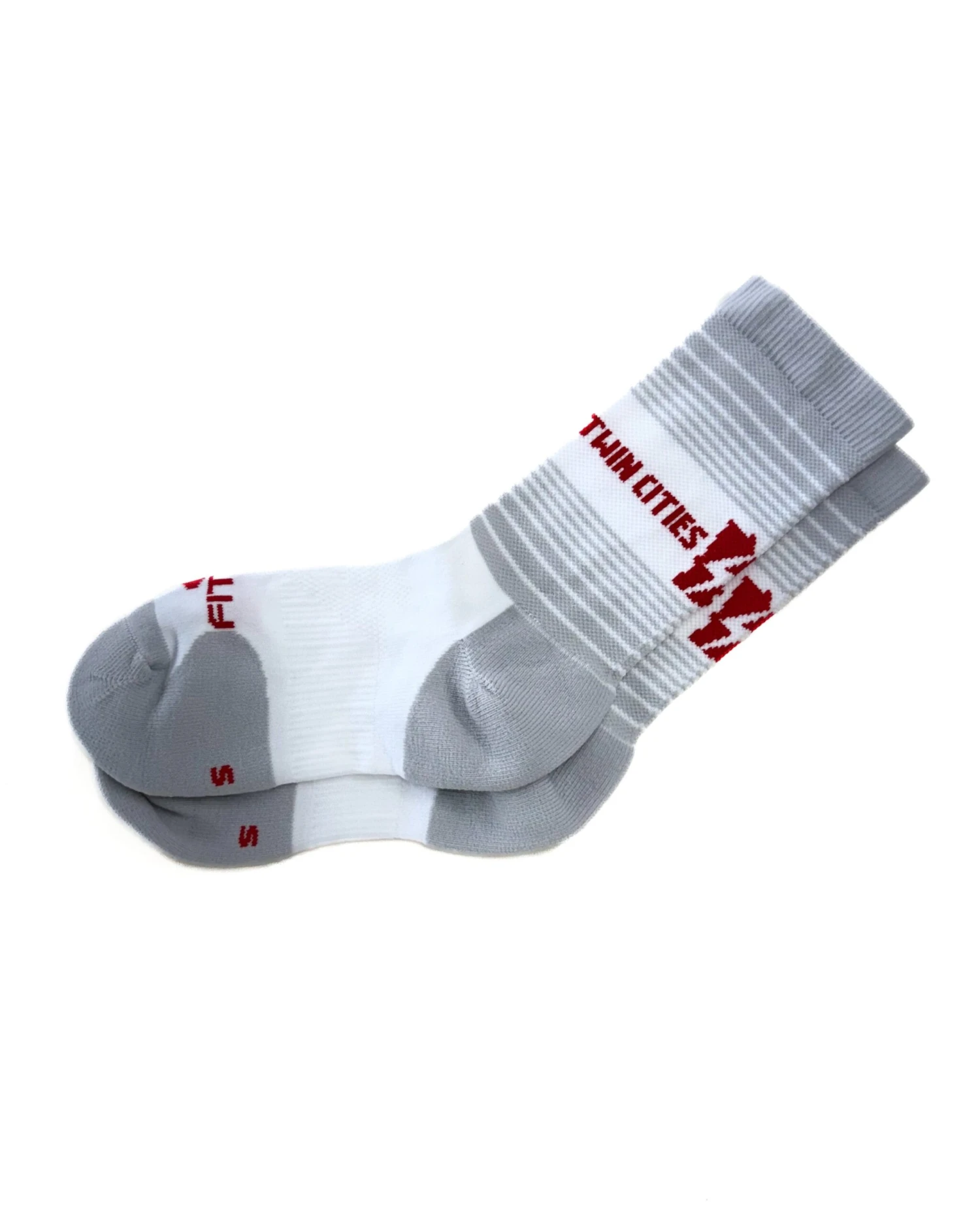TCRC Custom Crew Socks (Grey/Red) 4 TCRC Custom Crew Socks (Grey/Red) - Image 2