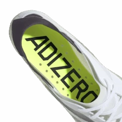 ADIDAS Unisex Adizero Finesse (Cloud White/Core Black/Green Spark) -FastStride Gear IE5487 7 FOOTWEAR Photography DetailView1 transparent