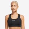 Nike Women’s Swoosh Medium Support Sports Bra (010 - Black/White) -FastStride Gear IMG 1944
