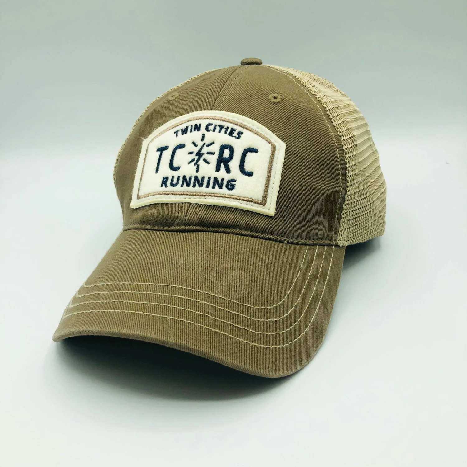 TCRC "Felt Patch" Trucker Hat (Driftwood/Khaki) 3 TCRC "Felt Patch" Trucker Hat (Driftwood/Khaki)