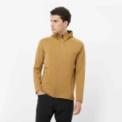 Salomon Men's Essential Lightwarm Hoodie (Antique Bronze) -FastStride Gear LC2282600 0 MOD essentialltwarmhoodie antiquebronze outdoor m