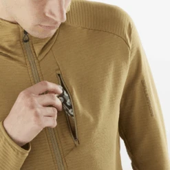 Salomon Men's Essential Lightwarm Hoodie (Antique Bronze) -FastStride Gear LC2282600 2 MOD essentialltwarmhoodie antiquebronze pochepoitrine m