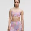 Lululemon Women's Wunder Train Strappy Racer Bra *Light Support, A/B Cup (Prism Marble Multi) -FastStride Gear LW2DX1S 072185 1