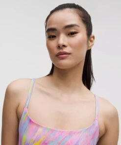Lululemon Women's Wunder Train Strappy Racer Bra *Light Support, A/B Cup (Prism Marble Multi) -FastStride Gear LW2DX1S 072185 4